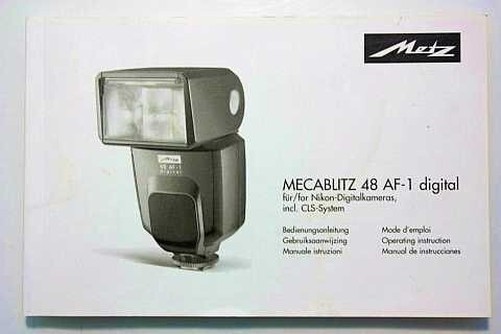 Manual Metz Mecablitz 48 AF-1 48AF-1 48 Af 1 Digital for Nikon