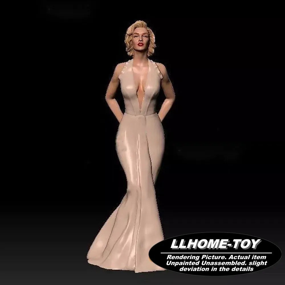 Beautiful Blonde Monroe 1:24 7cm Model Kit Unpainted 3d Print GK mini Figure