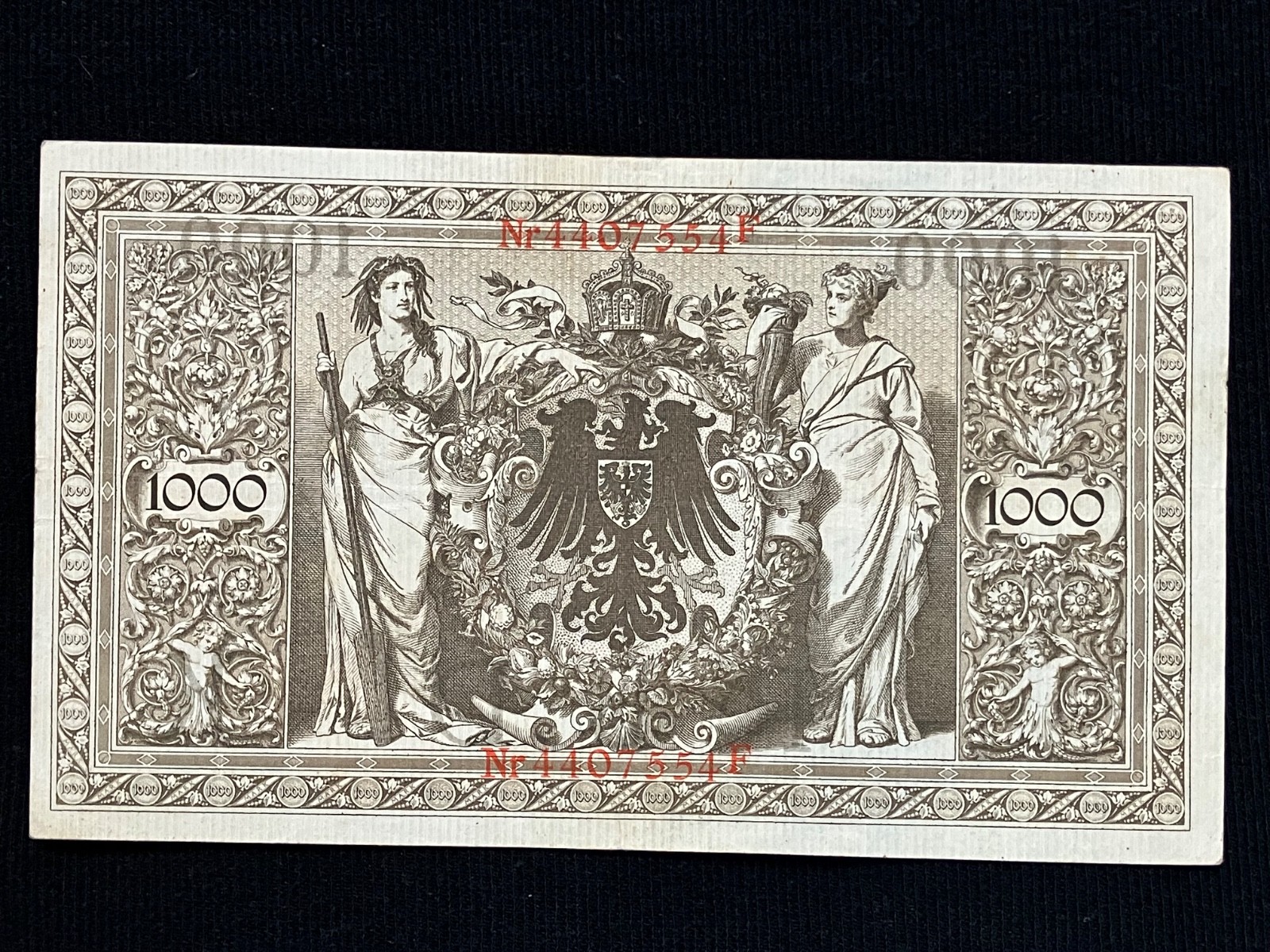 Imperial German 🇩🇪 1000 Mark Apr 21, 1910 - BERLIN Reichsbanknote, EXQUISITE!!