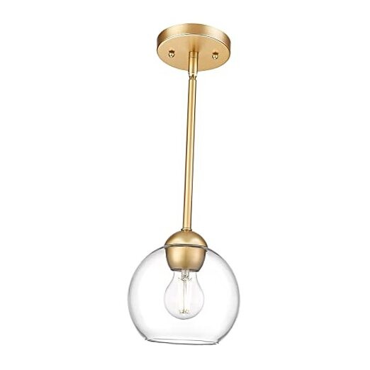  Modern Globe Pendant Lights, Industrial Gold Pendant Light 7 Inch Gold - 1PC