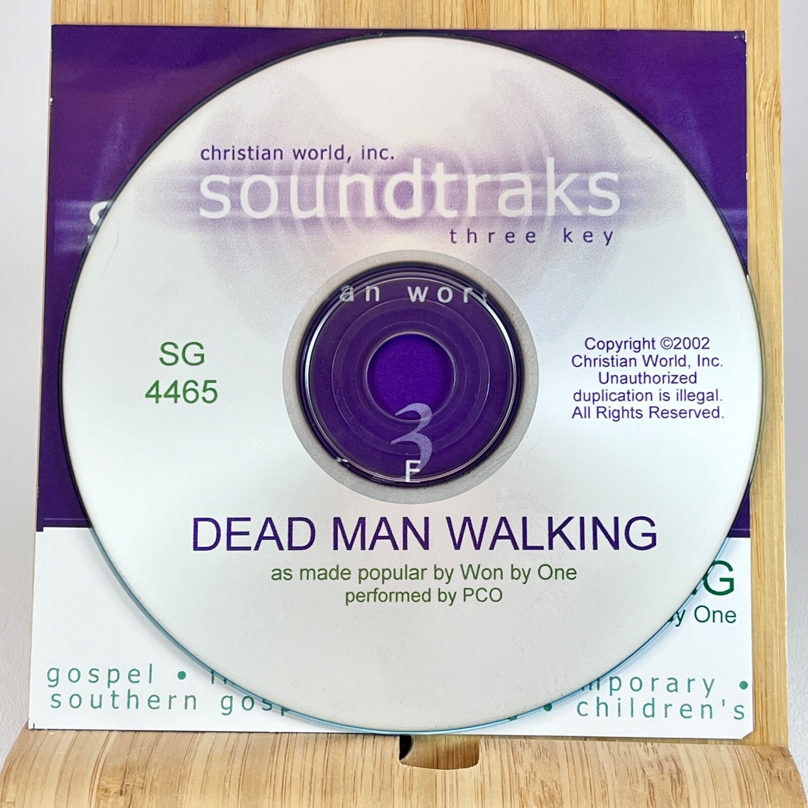 Christian World Soundtraks 3-Key Dead Man Walking SG 4465