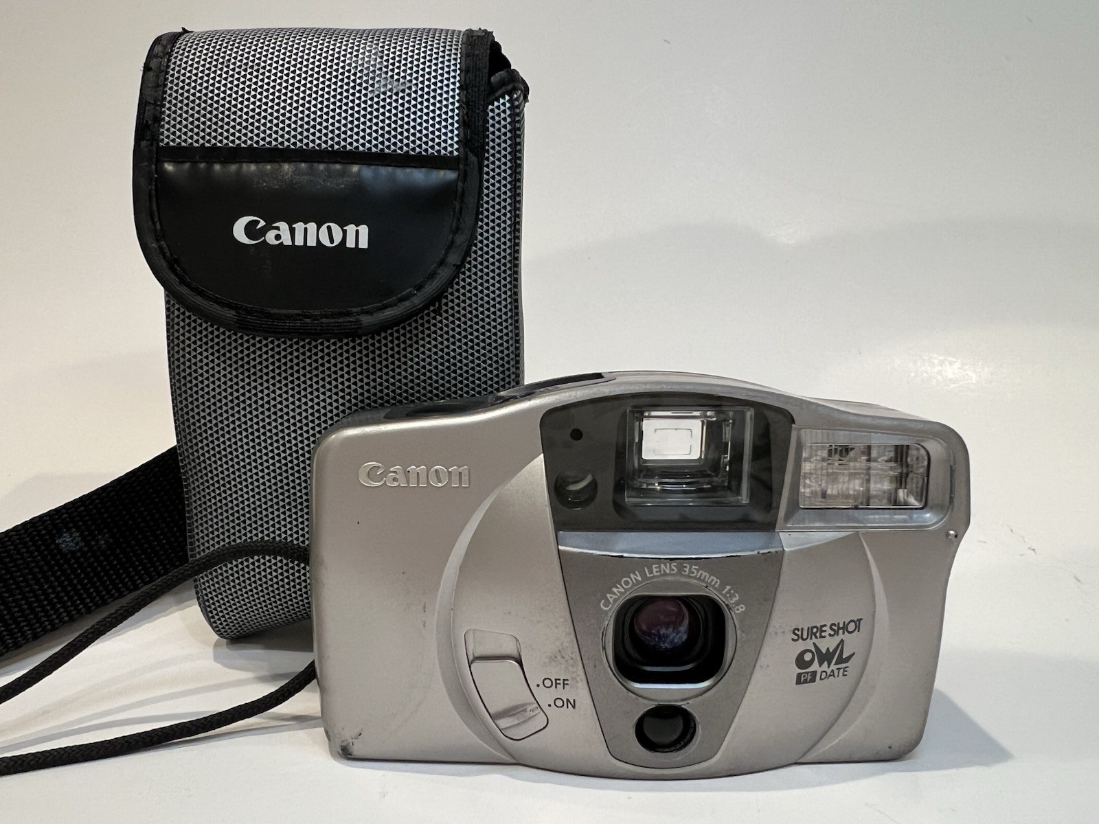 Canon Sure Shot Owl PF Date Camera 35mm Tested Case