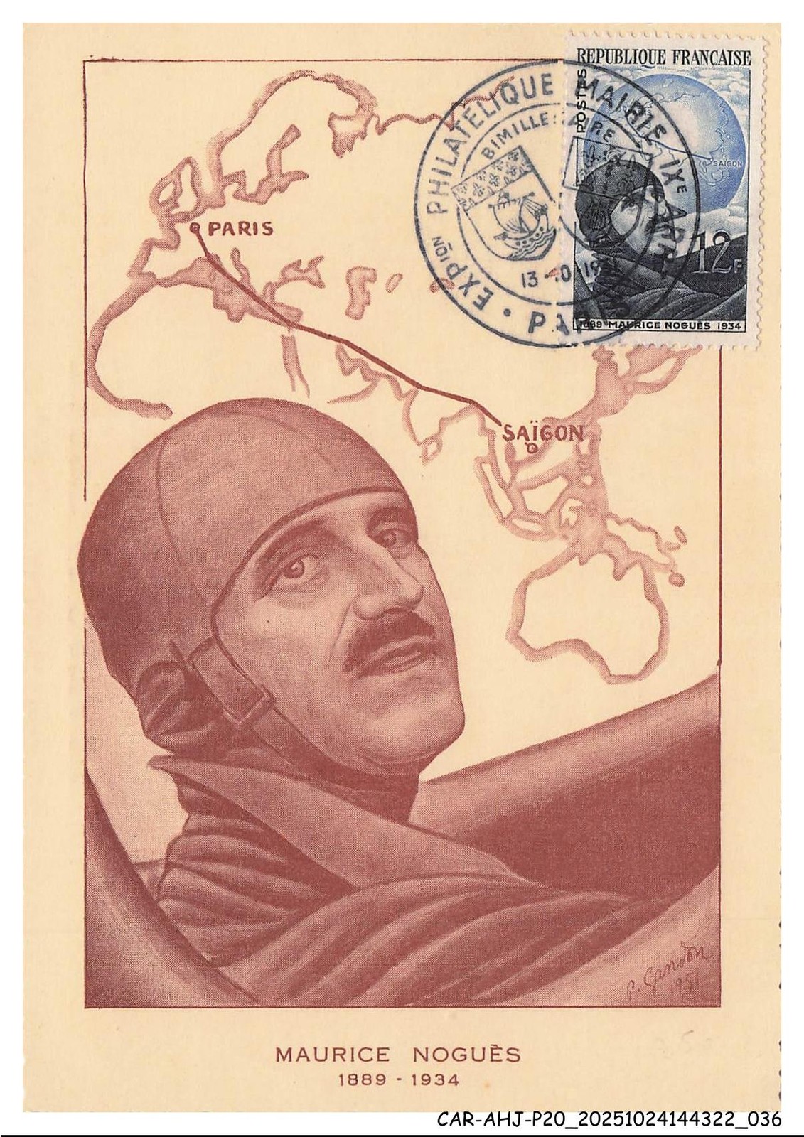 CAR-AHJP20-0971-MAXIMUM - Maurice Noguès - 1951