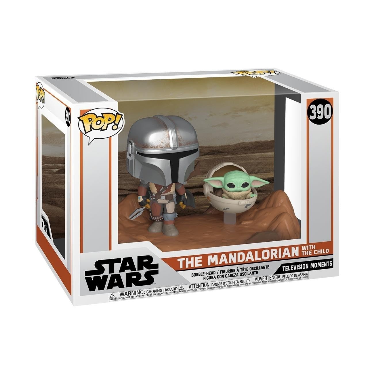 Funko Pop! Star Wars Moment: The Mandalorian - 4.5 inches tall, Multicolor 
