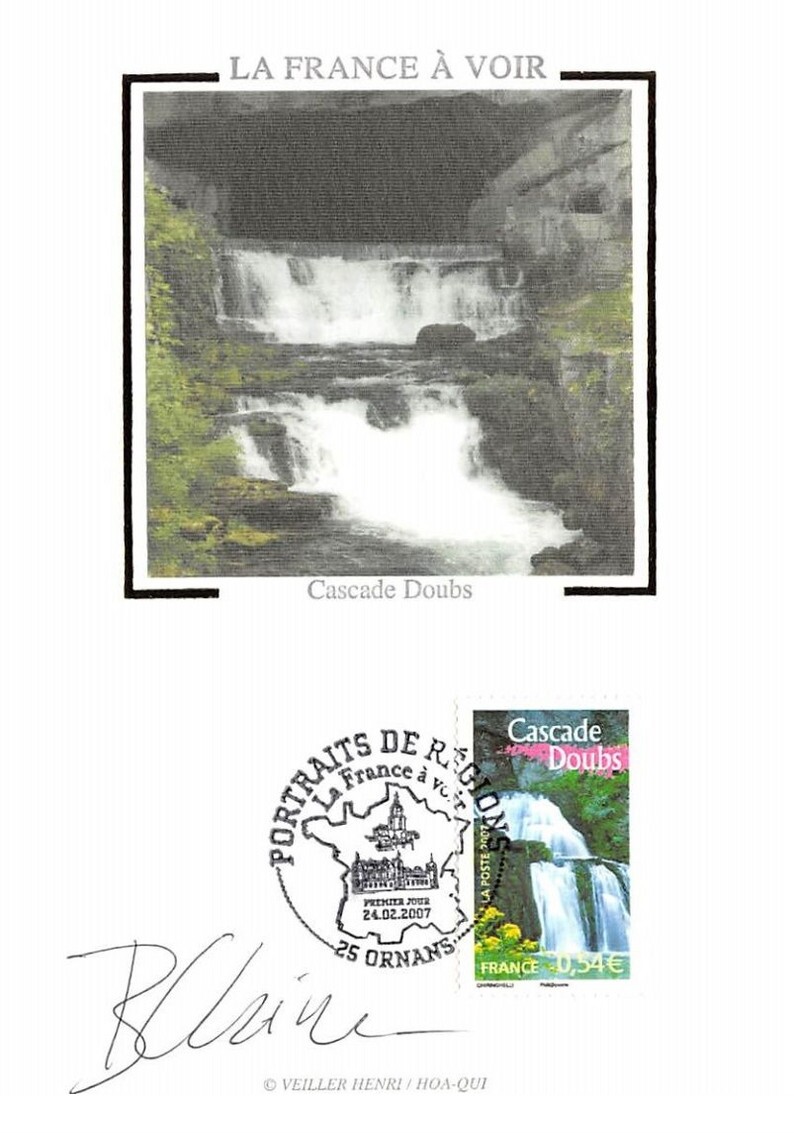 FRANCE Maximum Card AM12089 02/24/2007 Ornans Cachet Regional Portraits