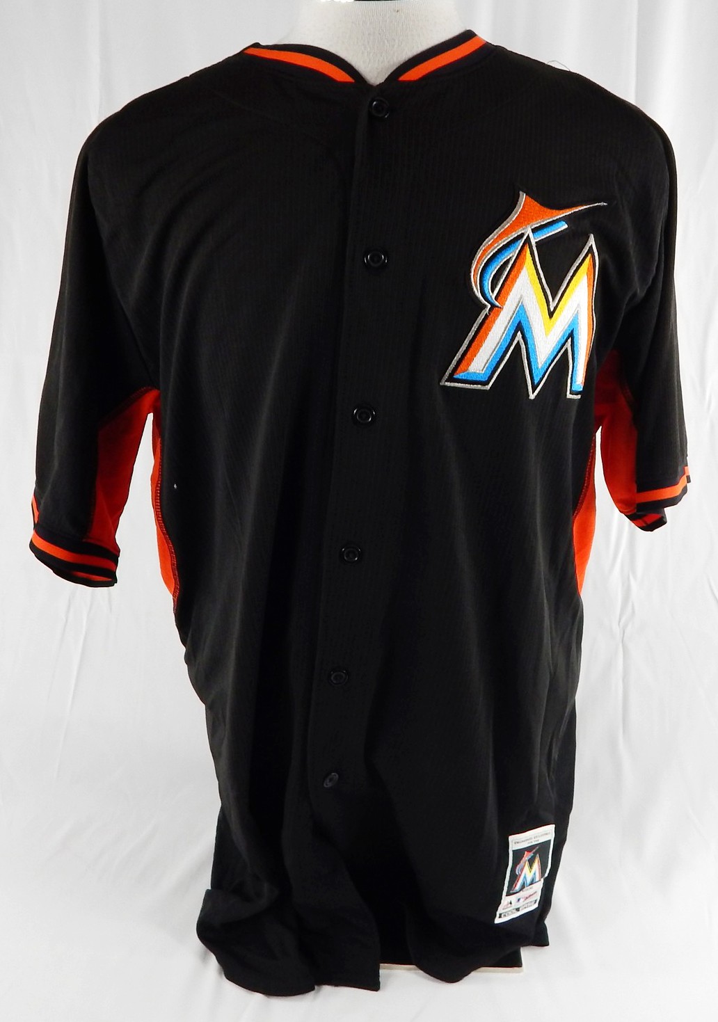 2014-16 Miami Marlins Deck #67 Game Used Black Jersey ST BP 48 031