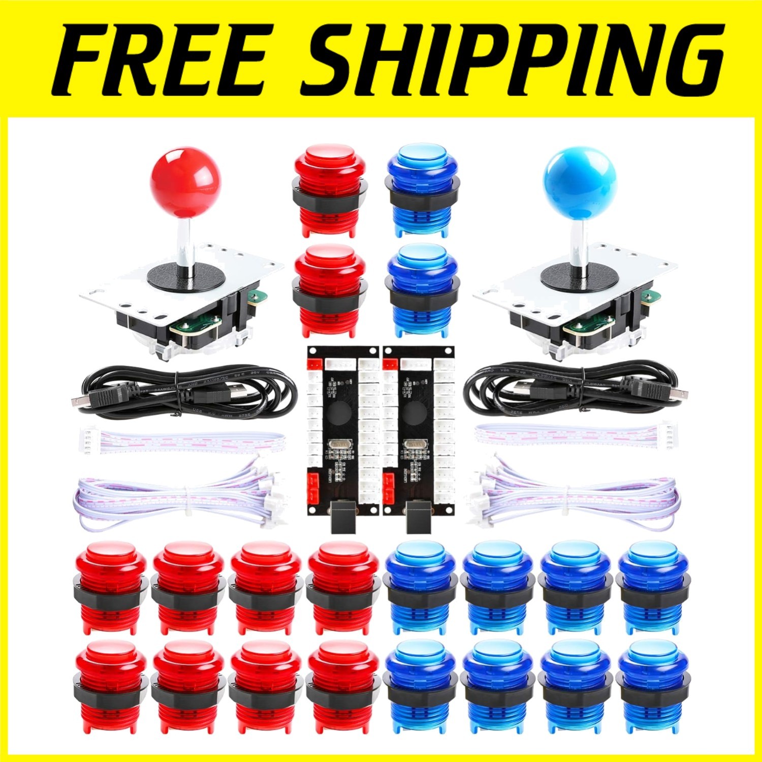 LED Arcade Buttons Joysticks DIY - MAME/Raspberry Pi