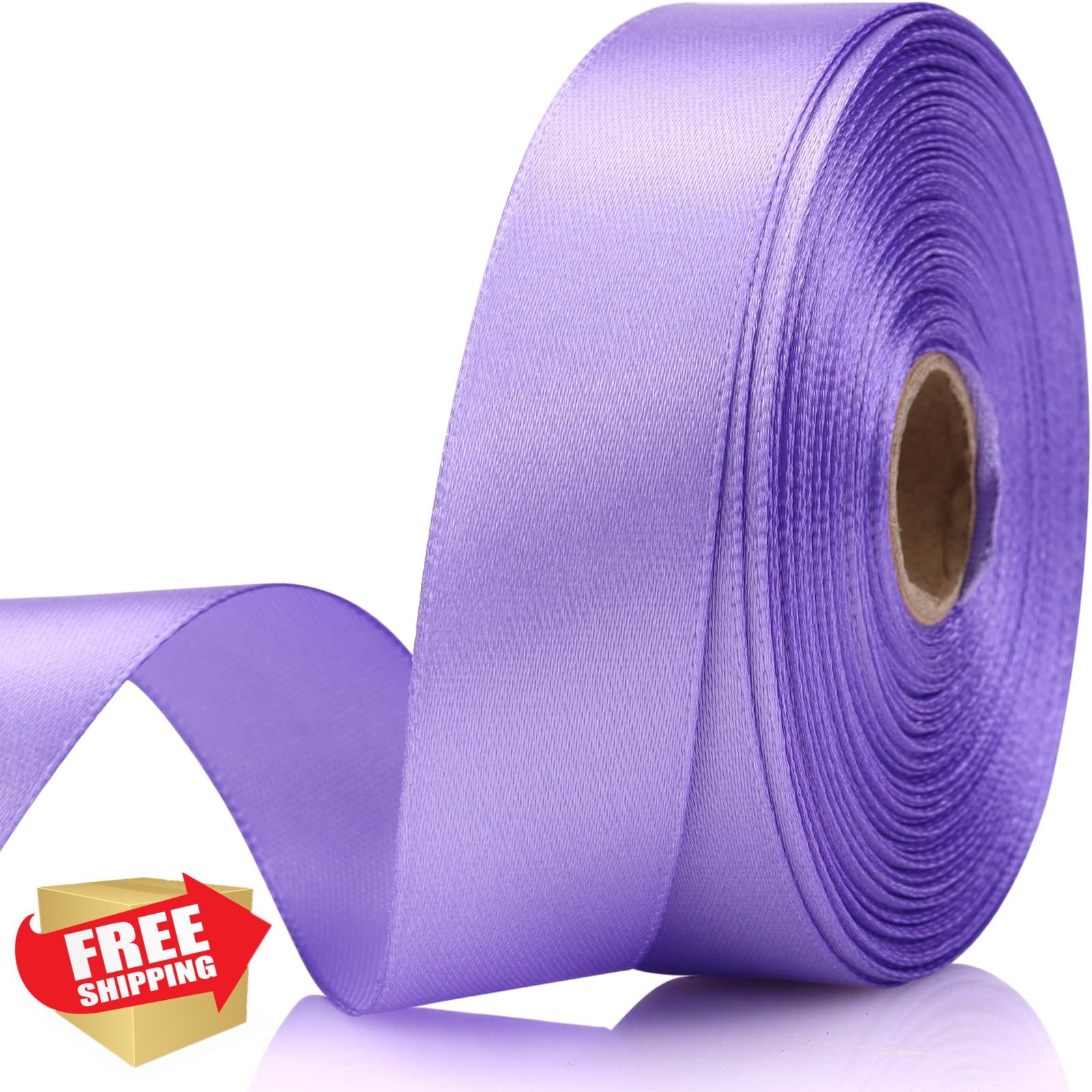 NISDOCF 7/8" Light Purple Satin Ribbon 30 Yds Single Face Craft Gift Wrap