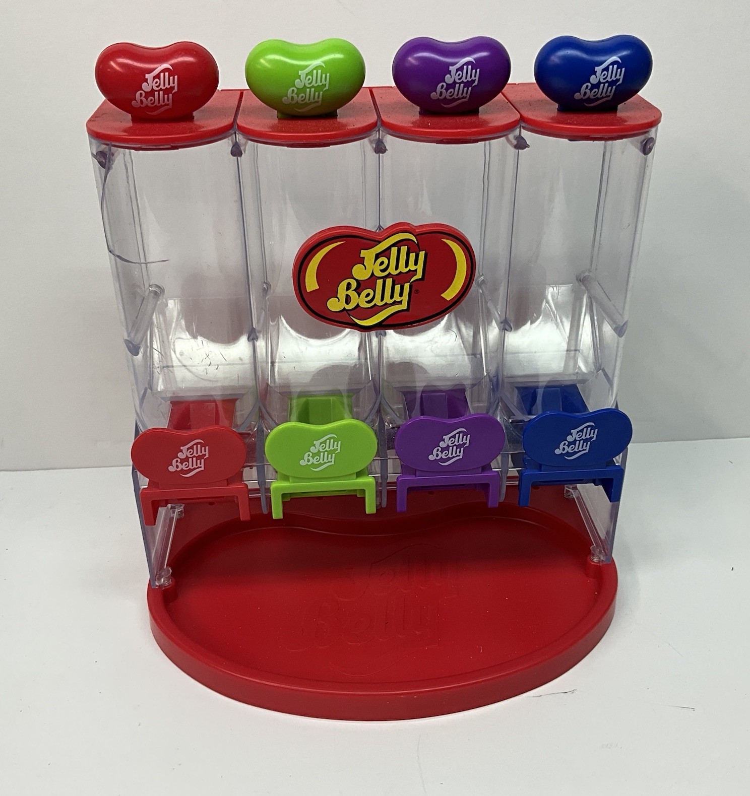 Jelly Belly Jelly Bean Colorful 4 Bin Chamber Candy Dispenser PLS READ