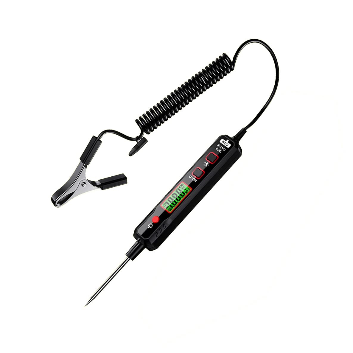 0.8V-100V DC Smart Automotive Test Light, Buzzer Circuit Tester, Black 