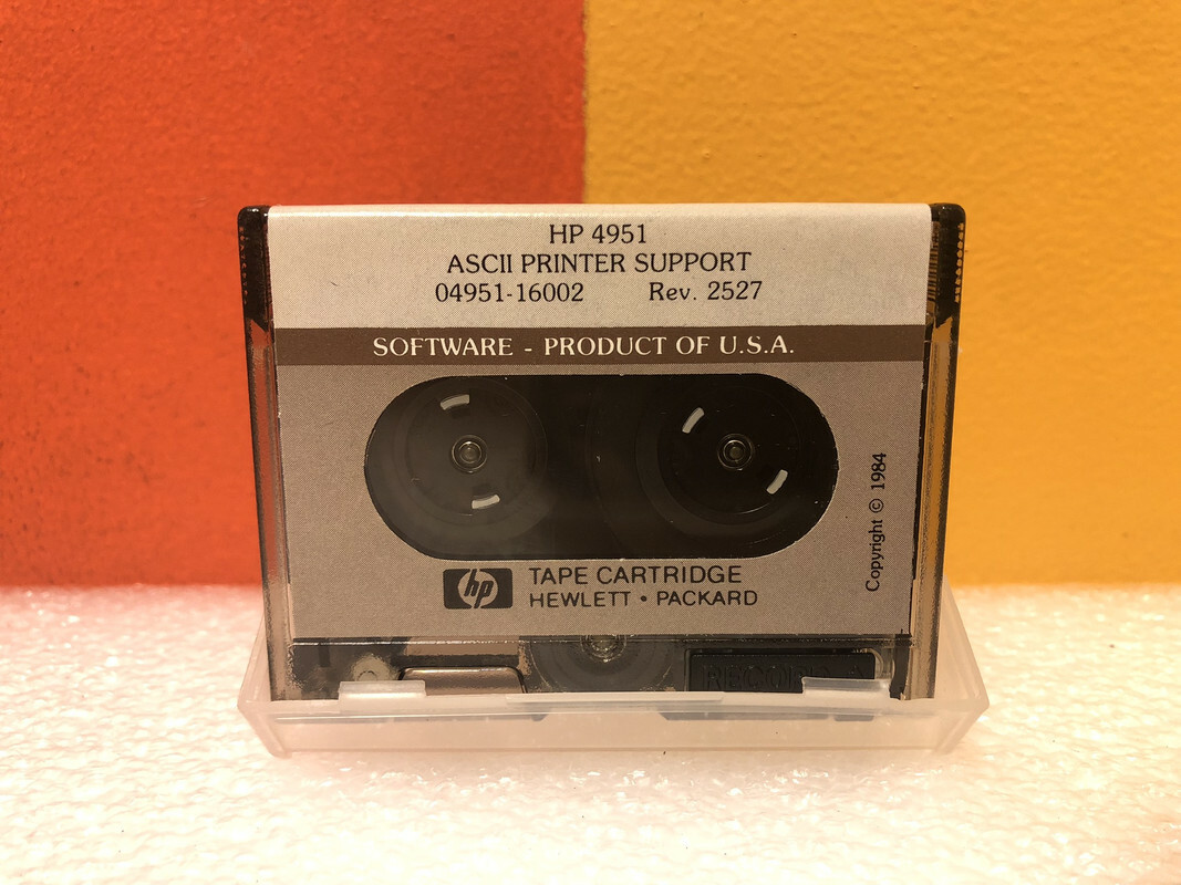 HP 04951-16002 4951 ASCII Printer Support Data Tape Cartridge Software