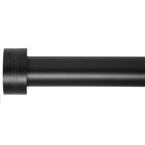 Curtain Rods 18 to 45 inches,1 Inch Modern Metal Drapery 18"-45" Black