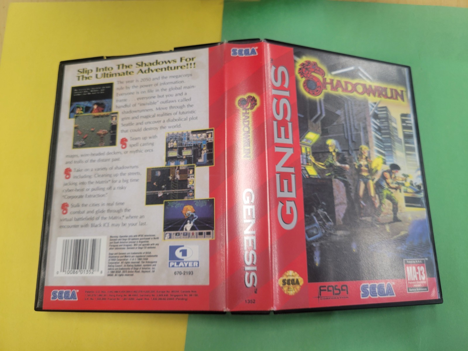 Shadowrun Case (SEGA Genesis) Authentic BOX ONLY