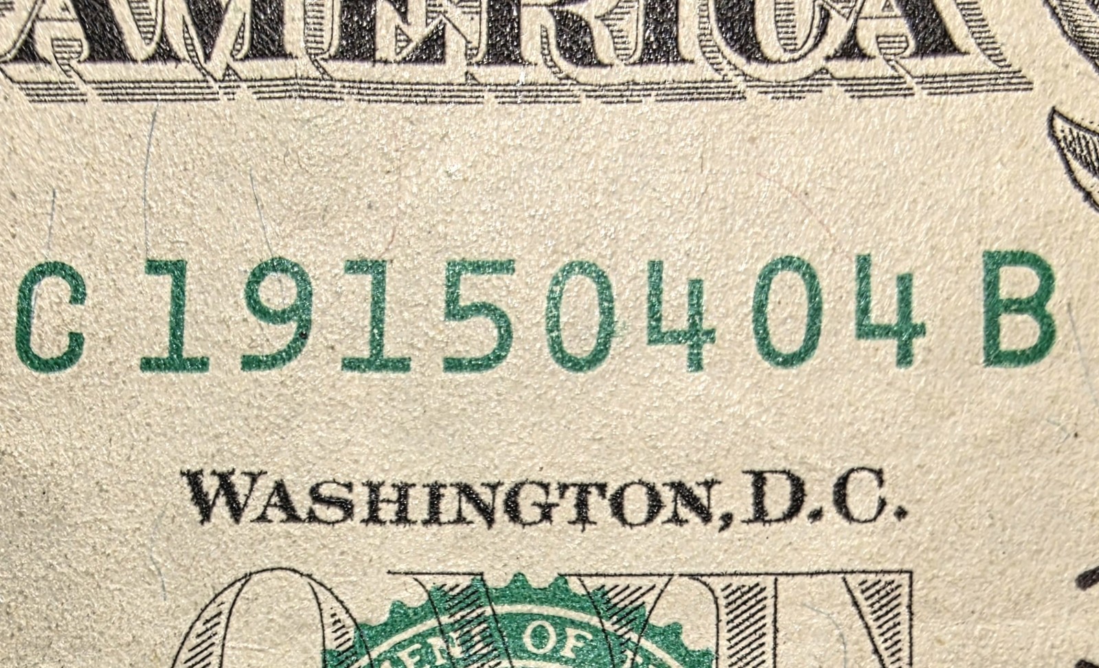 (0255)-2009 $1 Dollar Bill-Fancy Serial -Birthday Note-April 4, 1915