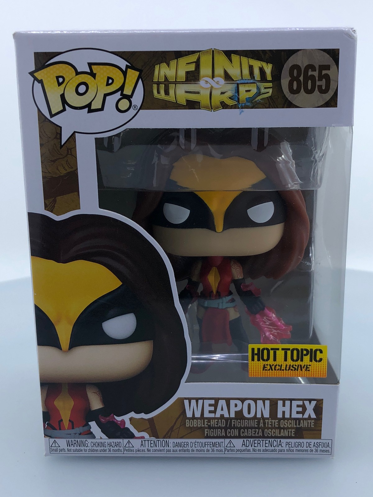 Funko POP! Marvel Infinity Warps Weapon Hex #865 Hot Topic Exclusive DAMAGED BOX
