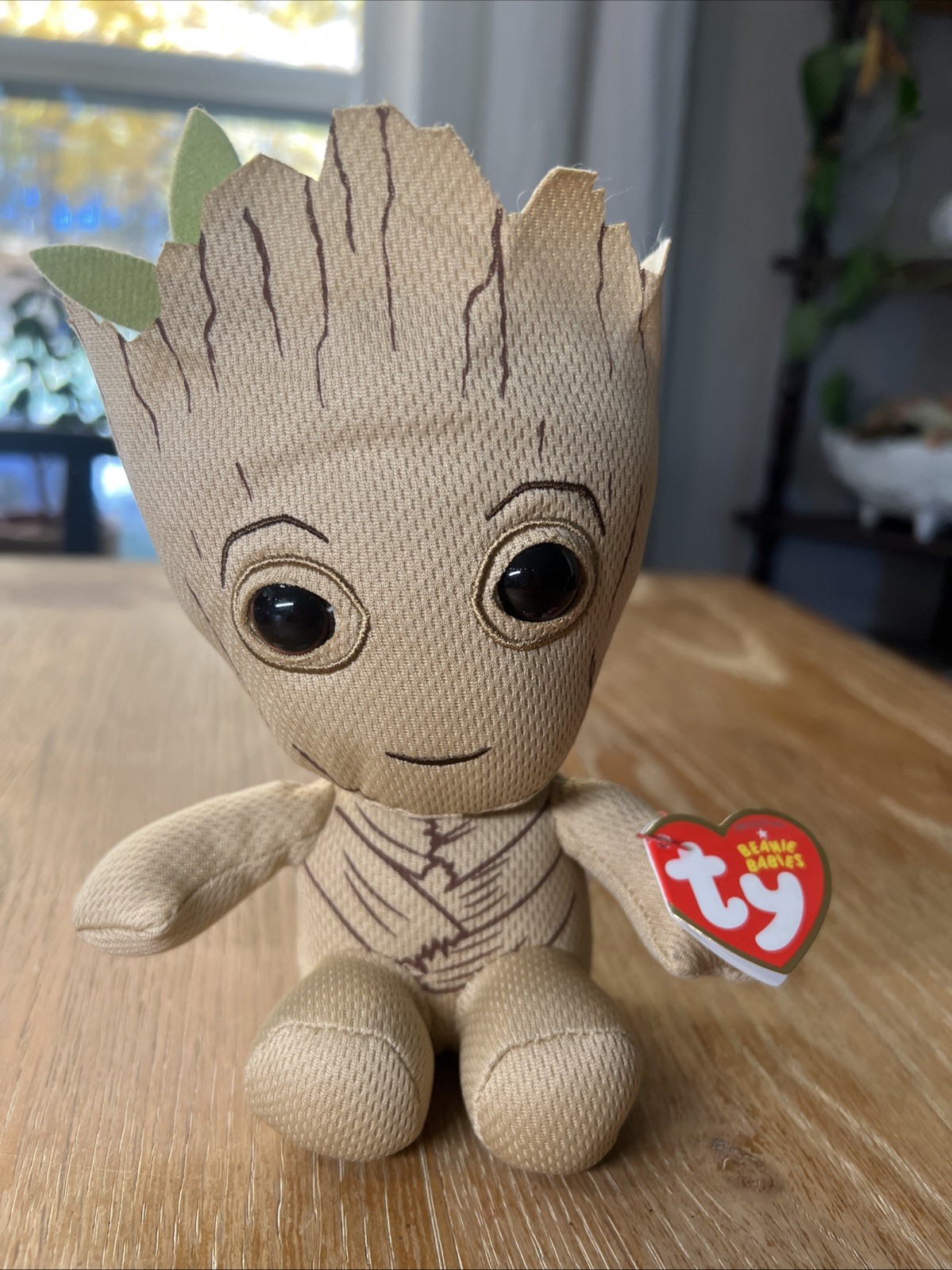 TY Beanie Baby 6" GROOT Marvel Guardians of the Galaxy Plush w/ Heart Tags