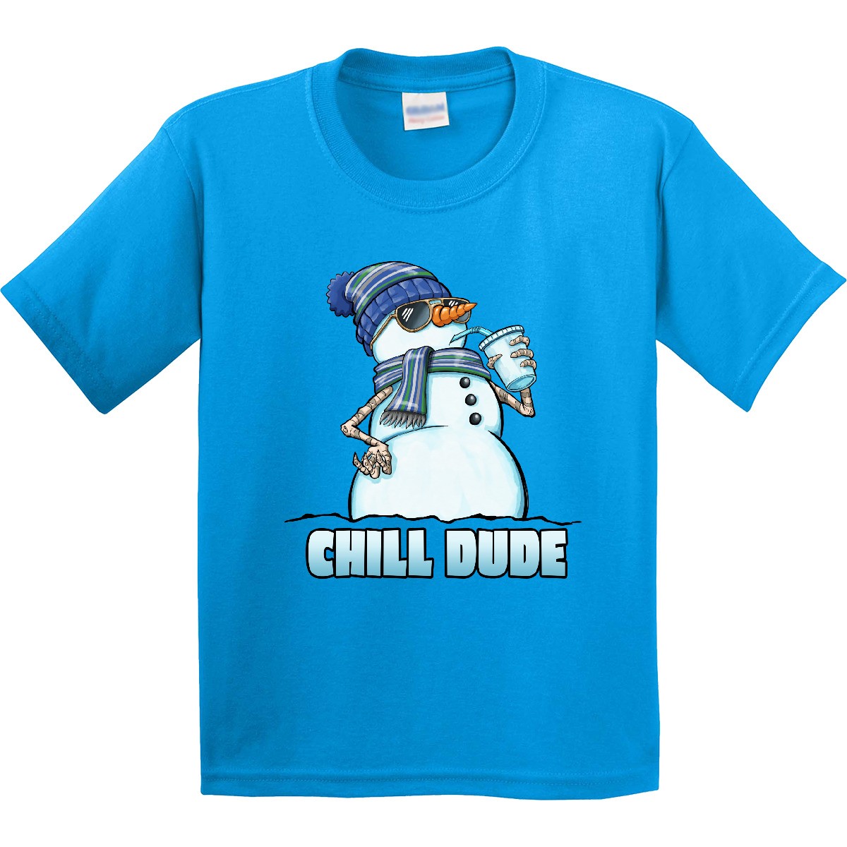 Inktastic Chill Dude- Winter Snowman Youth T-Shirt Christmas Holidays Merry Snow