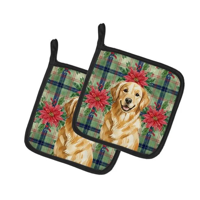 Carolines Treasures WDK8651PTHD Unisex Adult Golden Retriever Christmas Poins...