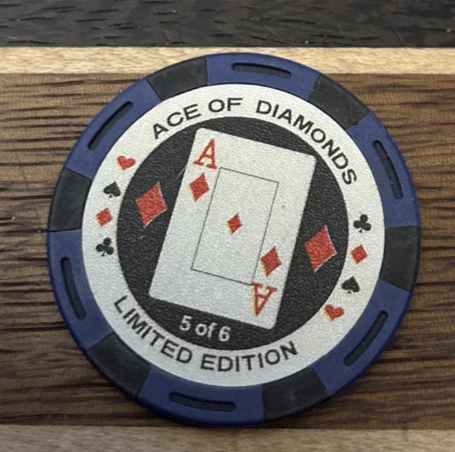 888 Poker League Ace Of Diamonds Ltd Ed 888 #5 Of 6  Casino Poker Chip