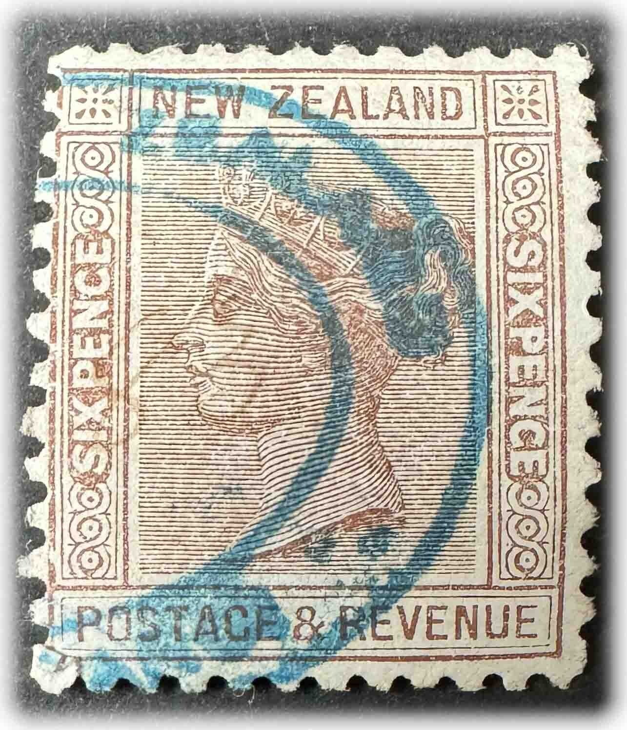 New Zealand | 1885-1895 | SG 201 | 6d Brown | Very Good ULH