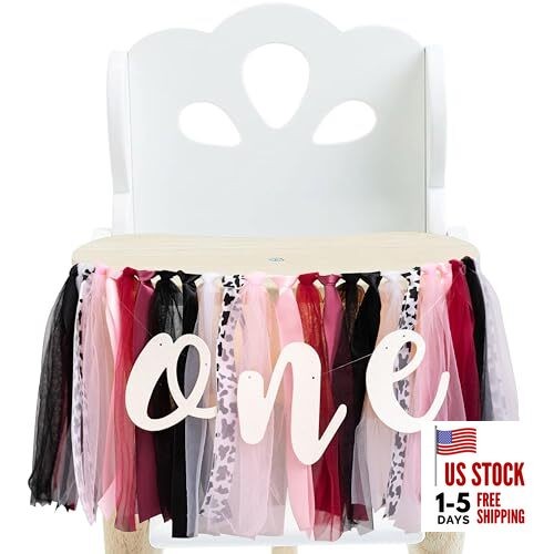 Cow 1st Birthday High Chair Banner - Holy Cow Im One High Chair Banner 