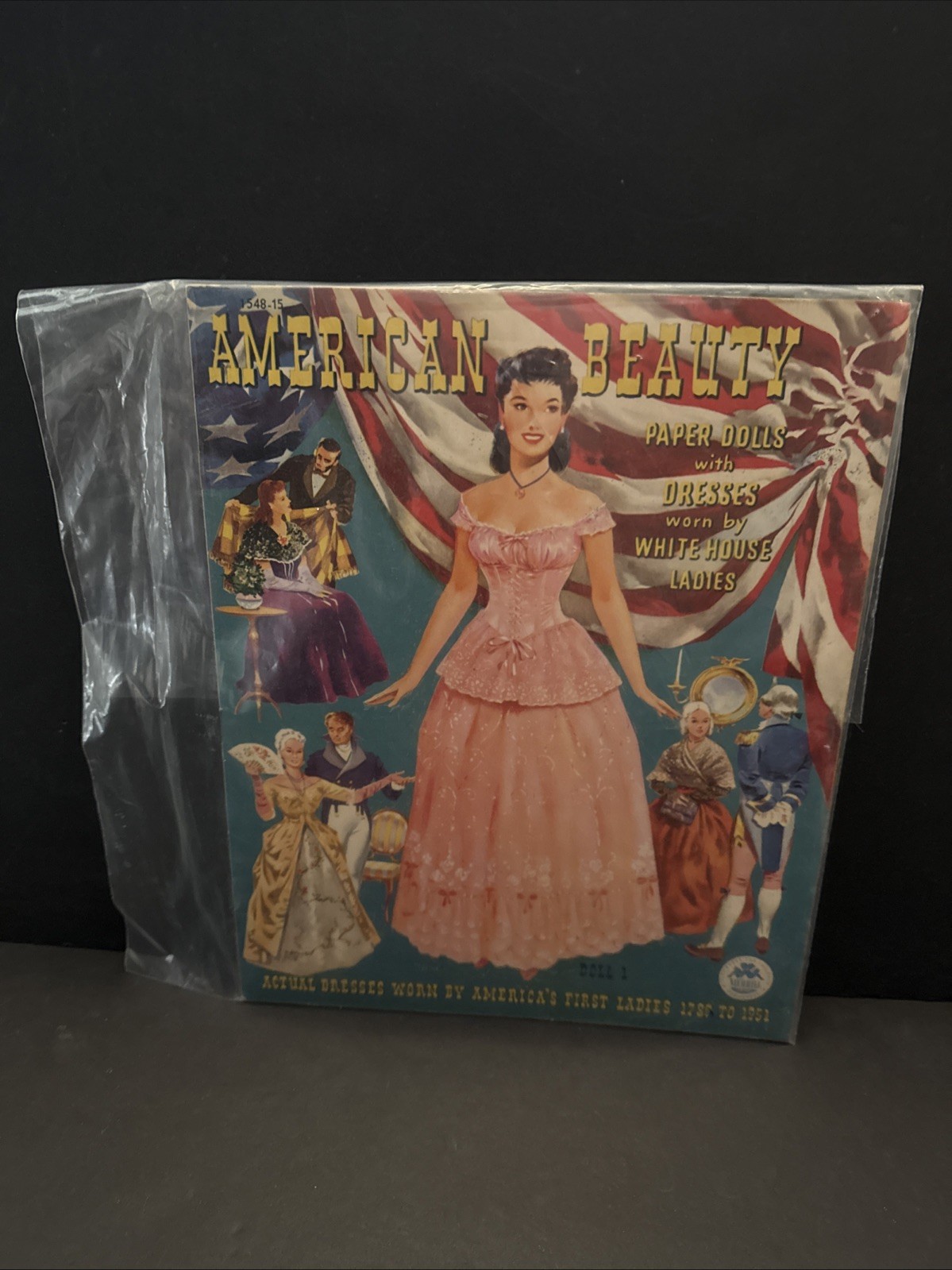 ✨Vintage Original 1951 AMERICAN🇺🇸 BEAUTY PaperDolls w/Dresses#1548-15 {UNCUT}✨