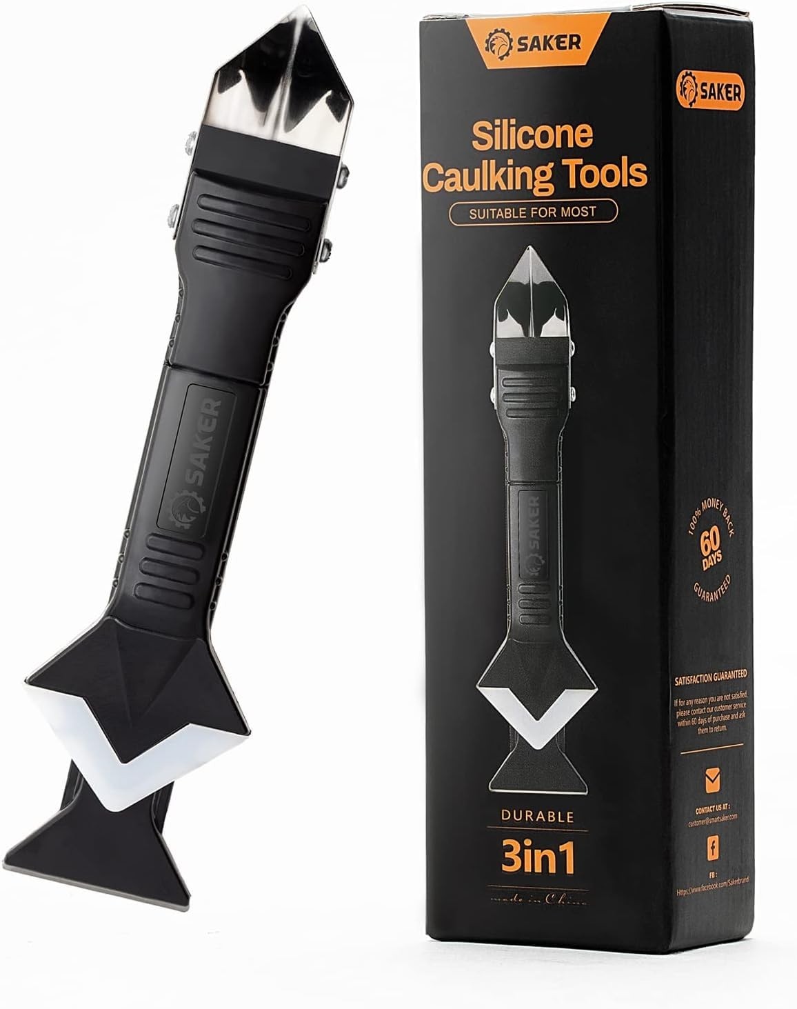 Silicone Caulking Tools 3 in 1 Sealant Scraper Caulk Remover Saker Grout