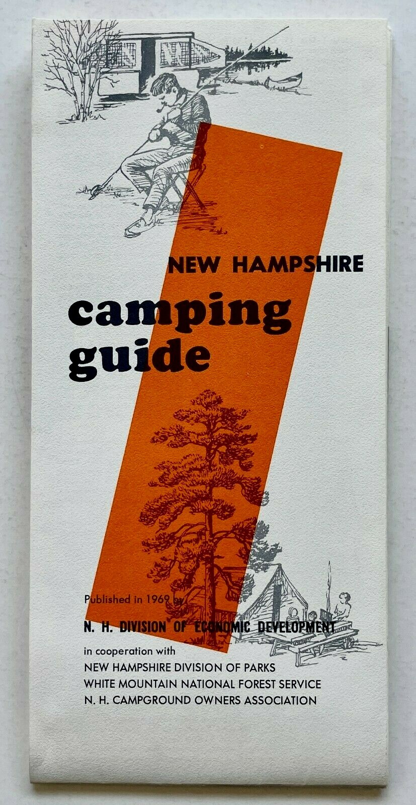 1969 New Hampshire State Camping Guide Vintage Travel Brochure National Forest