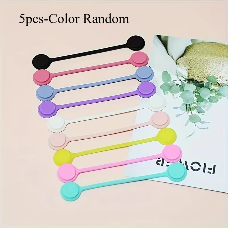Colorful Magnetic Silicone Cable Ties-Reusable Cord Organizer for Usb,Headphones