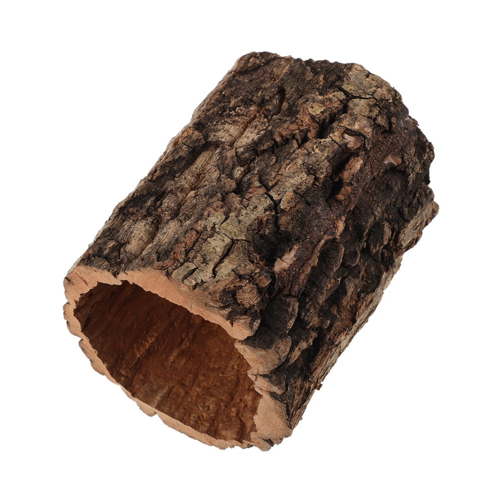  Reptile Hide House Lizard Nest Tree Trunk Terrarium Shelter for Snakes Turtles