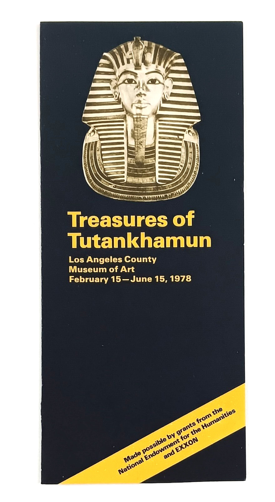 1978 Los Angeles Museum of Art Treasures of Tutankhamun Exhibit CA VTG Brochure