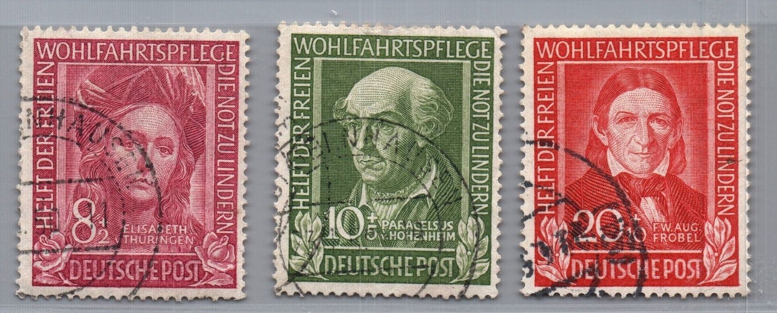 Federal Republic of Germany Michel Nos. 117-119, postmarked