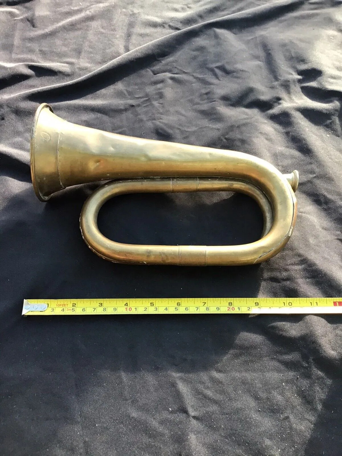 Vintage Brass Bugle. Possibly Military. No Markings