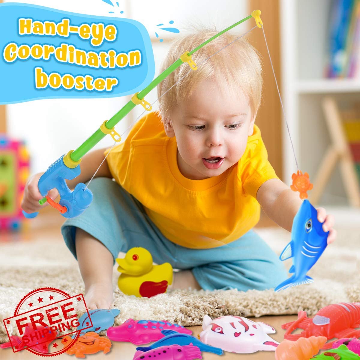 Goody King Magnetic Fishing Game Pool Bath Toy Age 3-6 (Large)