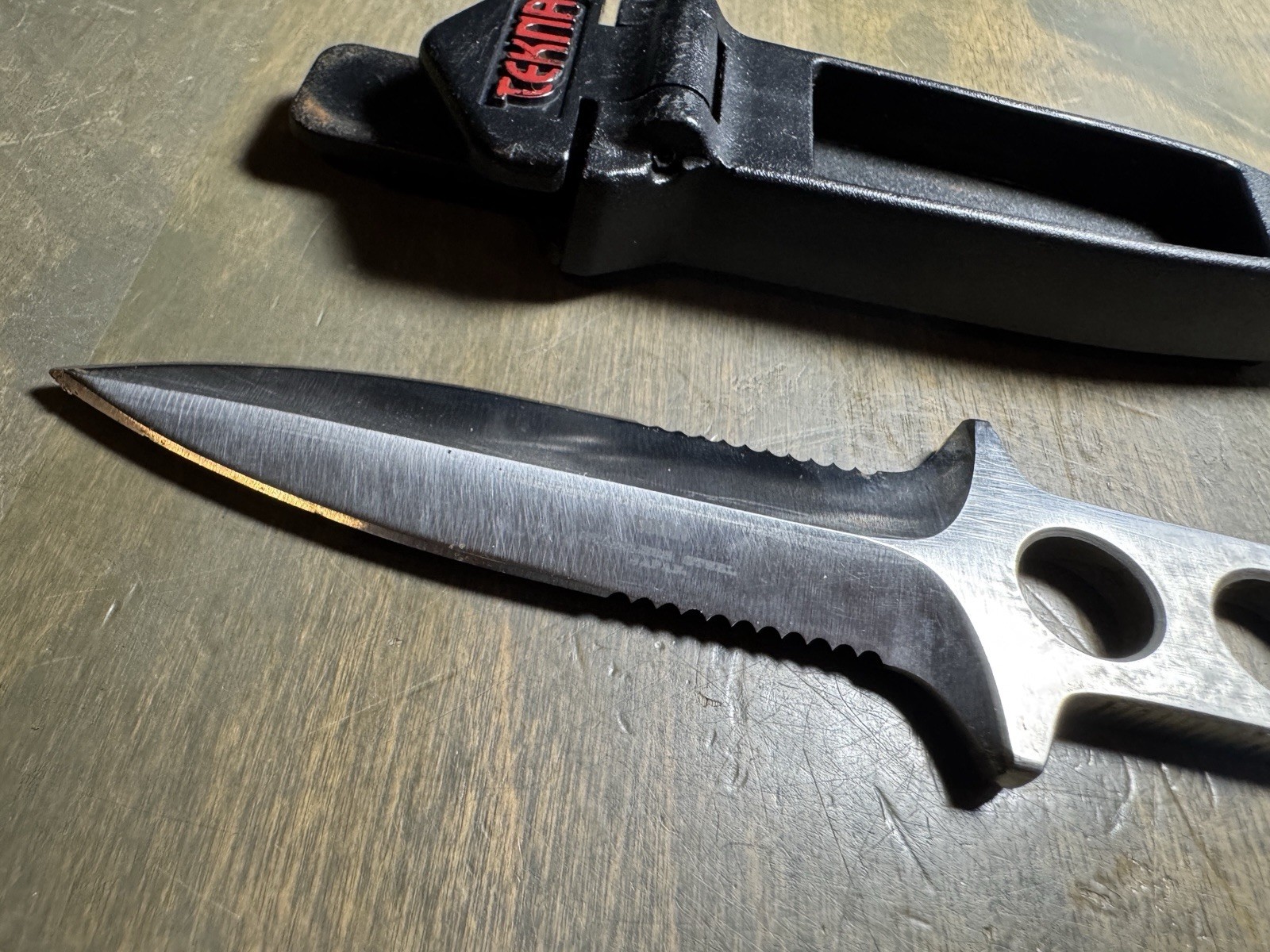 Vintage JAPAN Tekna Scuba Dive Knife and Sheath