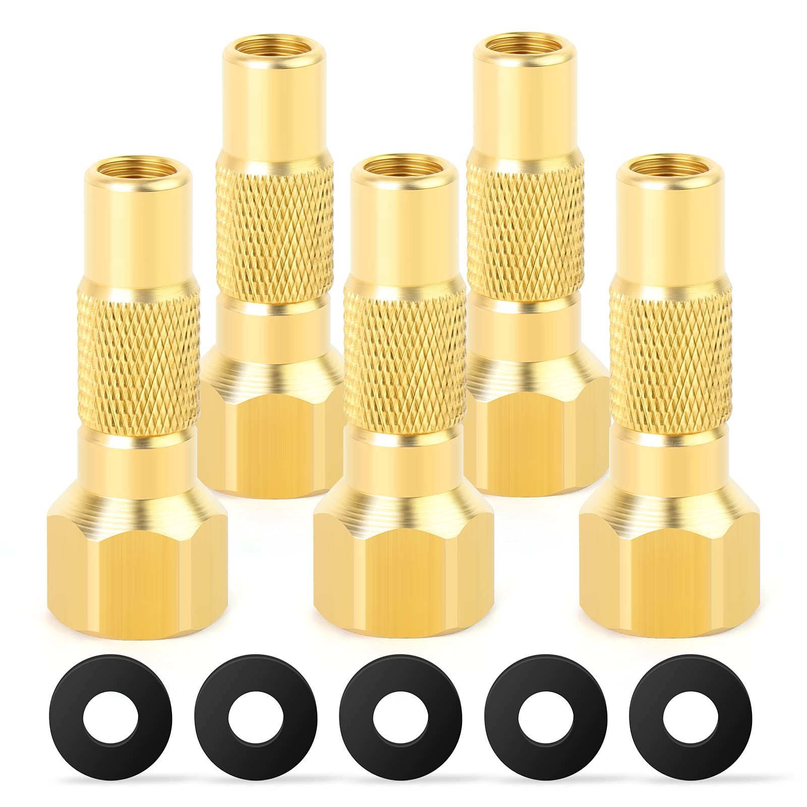 Tire Air Chuck,1/4'' FNPT Heavy Duty Screw on Brass Tire Air Chuck for Tire I...