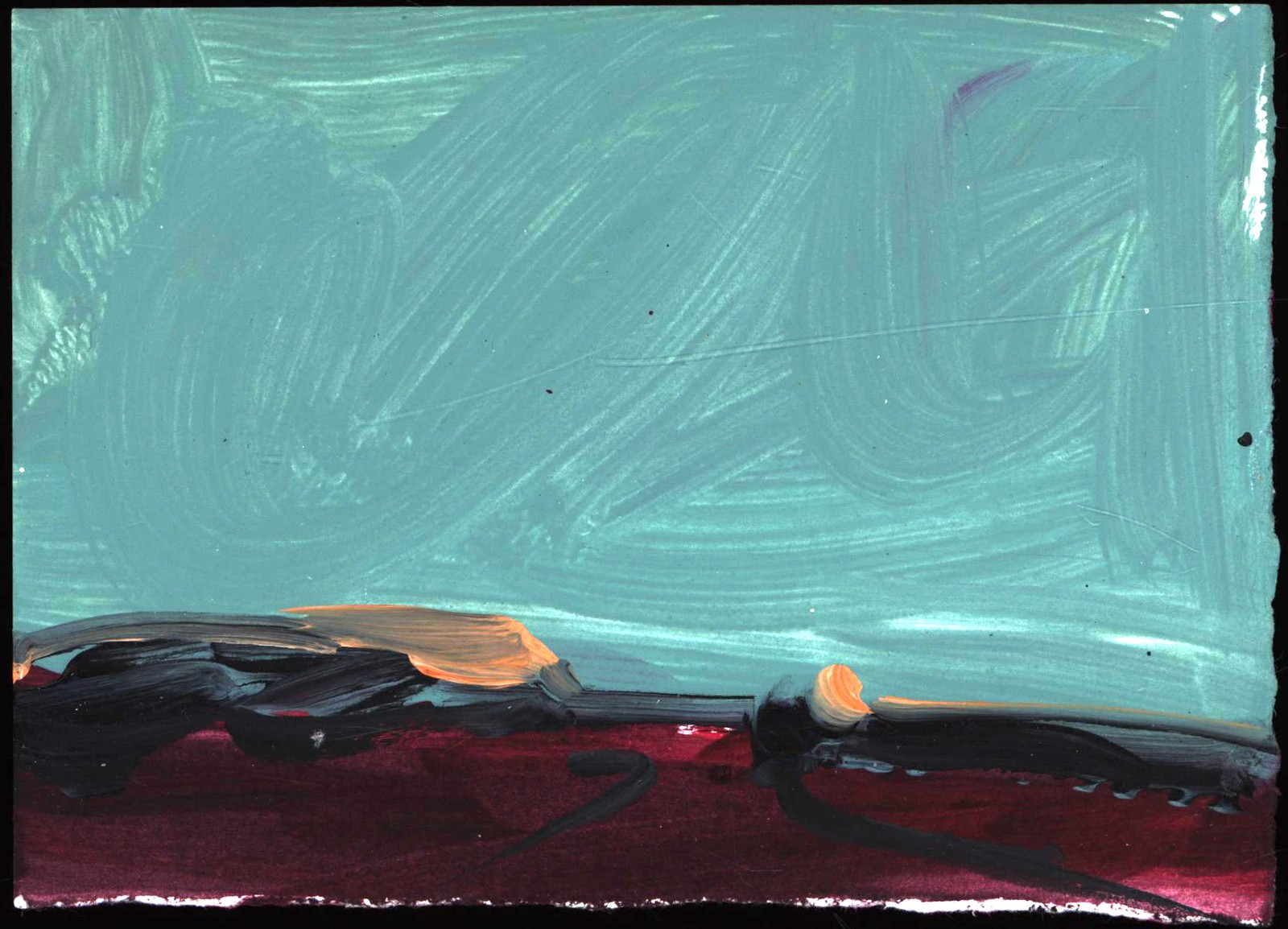 Nienstedt, Untitled. 1990. Signed Original Painting On Paper.