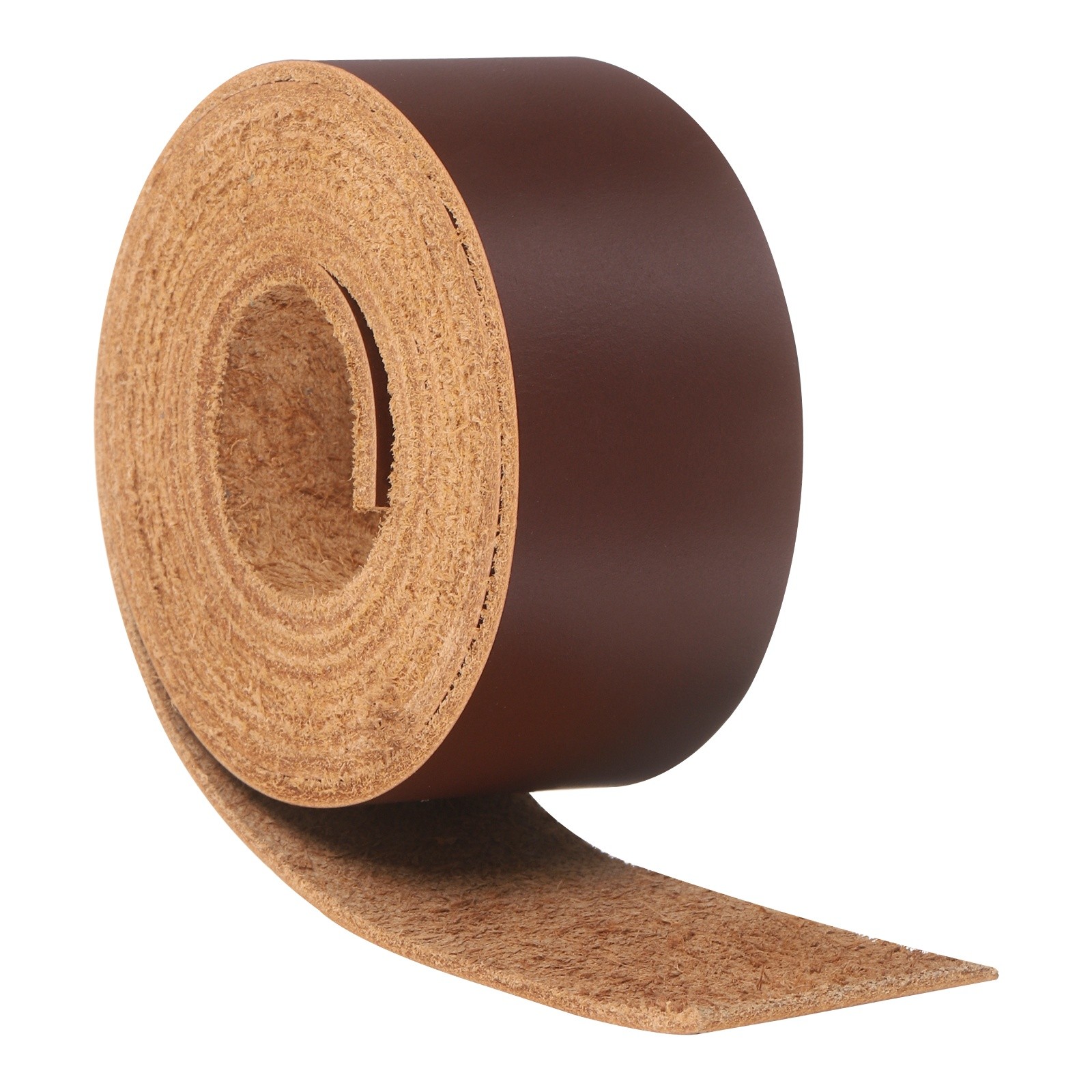 Full Grain Leather Strap, 1.2 Inches Wide x 53 Inches Long,Reddish Brown