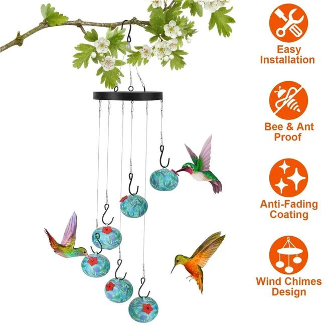 Fresh Fab Finds FFF-Blue-GPCT4919 Wind Chimes Humming Bird Feeder Ant & Bee P...