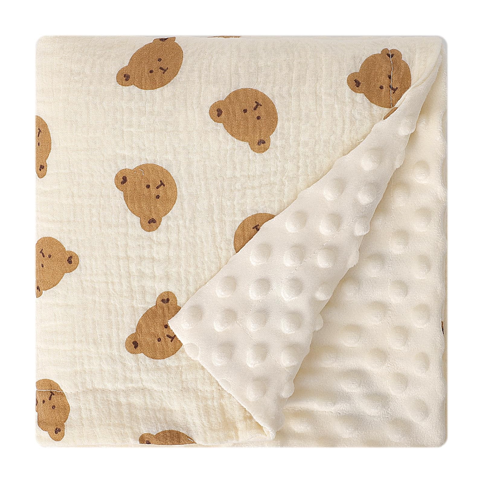 Knirose Cotton Muslin Front 30" x 41" ( 75 x 105cm ), G - Teddy Bear 