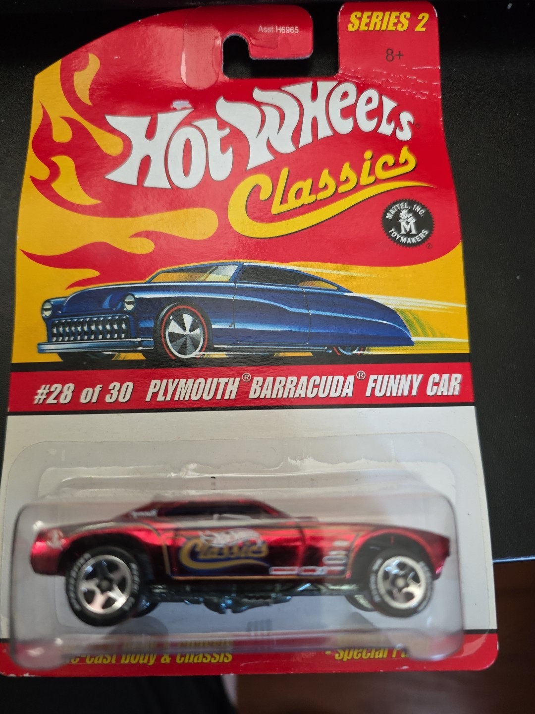 Hot Wheels Classics Series 2 #28/30 Plymouth Barracuda Funny Car in Red