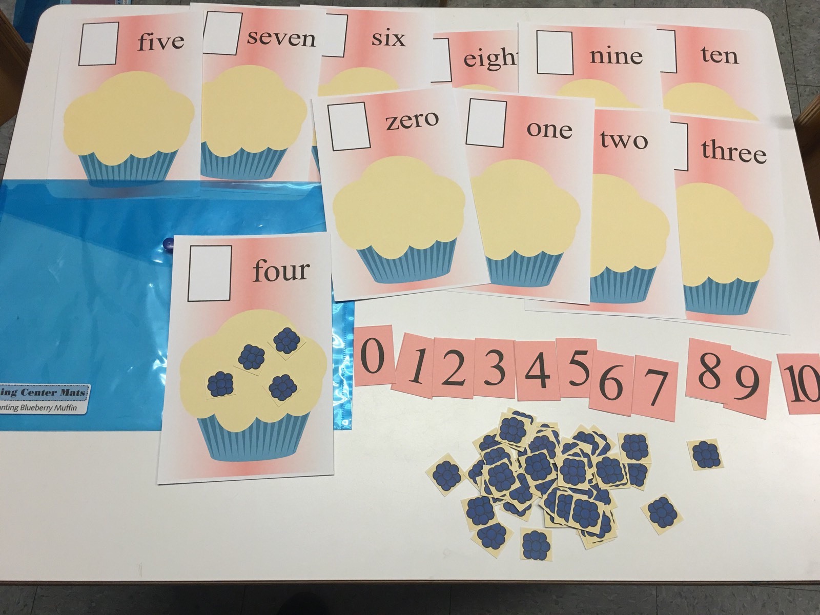0-10  Muffin Games  Learning Center- COUNTING MATS - Laminated Mats