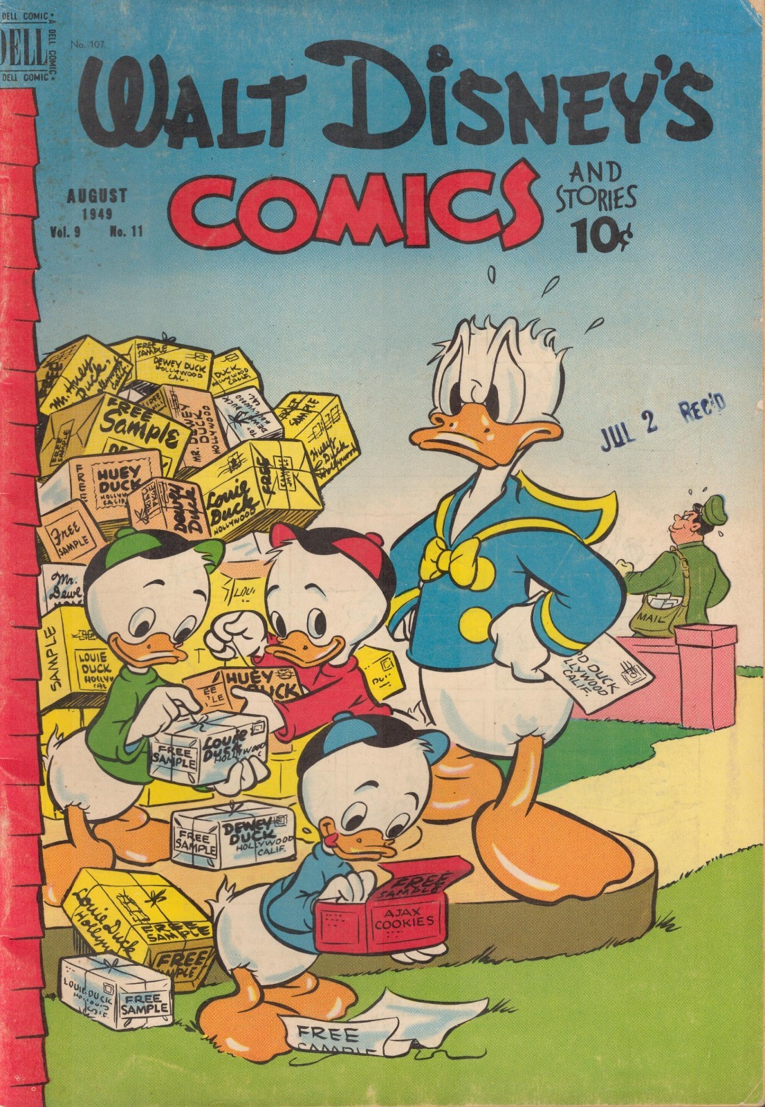 53175: Dell WALT DISNEY'S COMICS AND STORIES #107 VG Grade