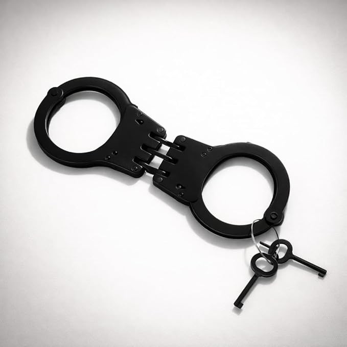 Metal Handcuffs with Keys Fancy Police Costume Handcuffs for Kids