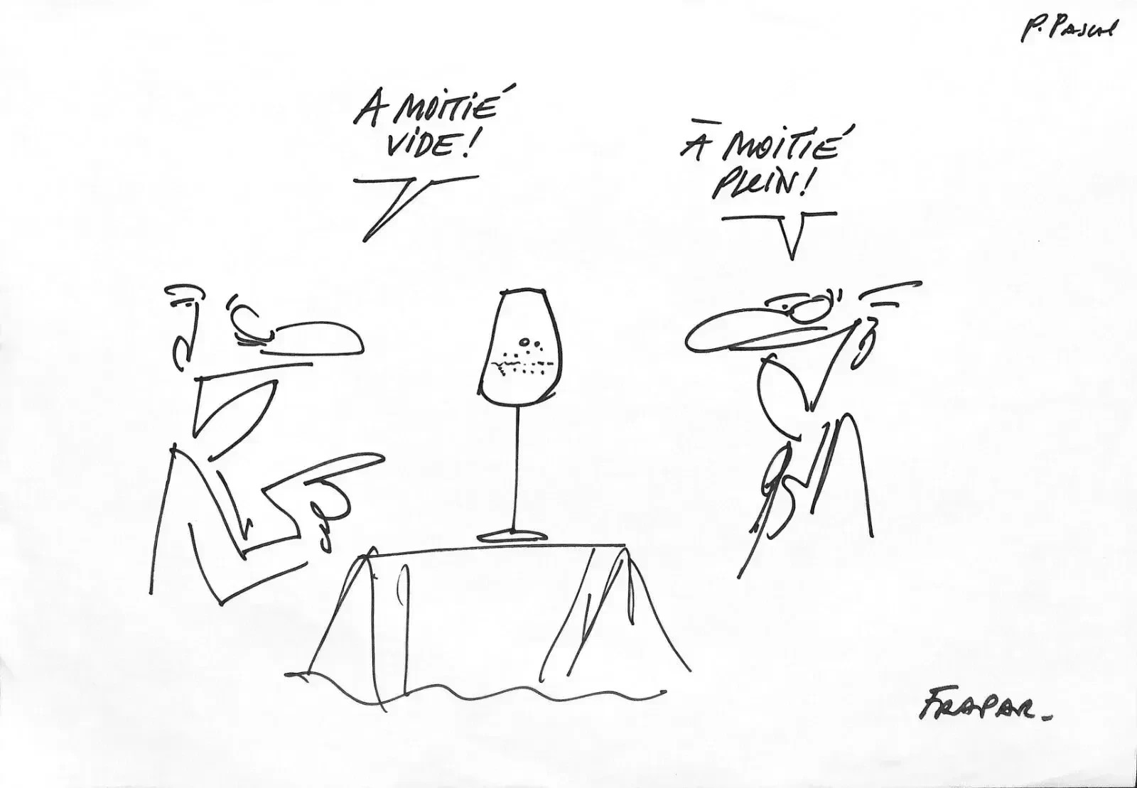 [HUMOUR - PRESSE] François FRAPAR : Point de vue, DESSIN Original signé