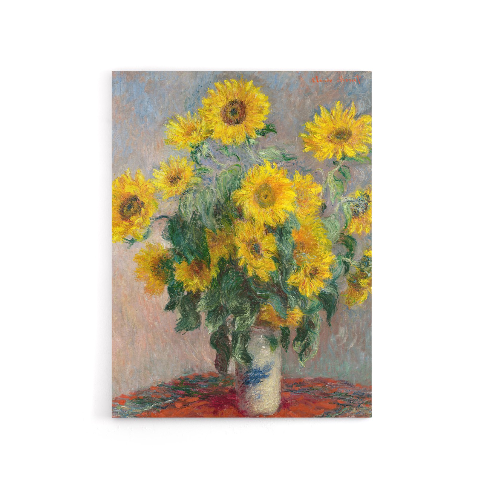Bouquet of Sunflowers Claude Monet Vintage Canvas Wall Art