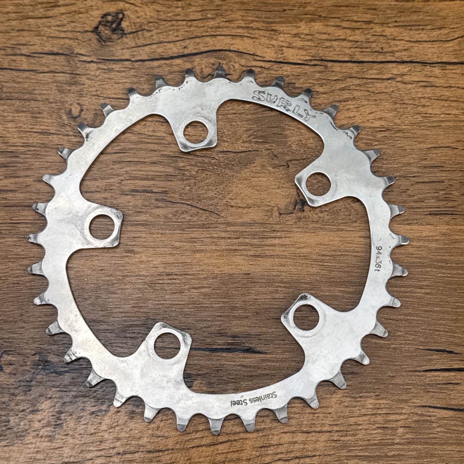 Surly Stainless 36t Chainring Steel 94mm BCD Mountain Bike Excellent