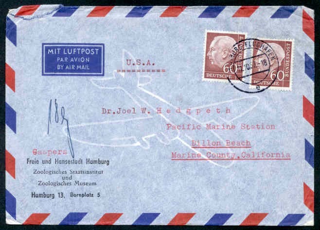 GERMANY 1957 120DM AIR TO USA