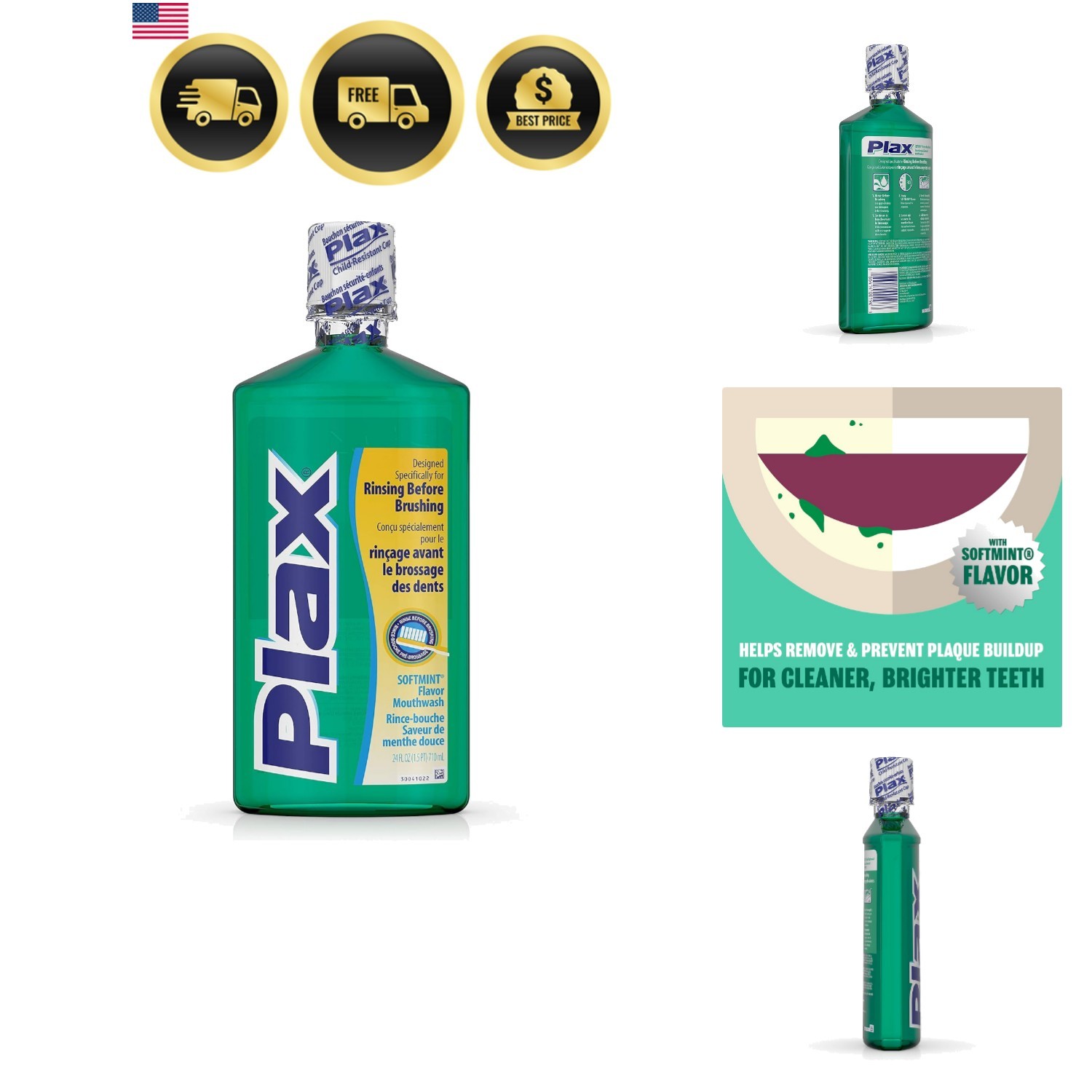 Advanced PreBrushing Dental Rinse, Soft Mint, 24 Ounce