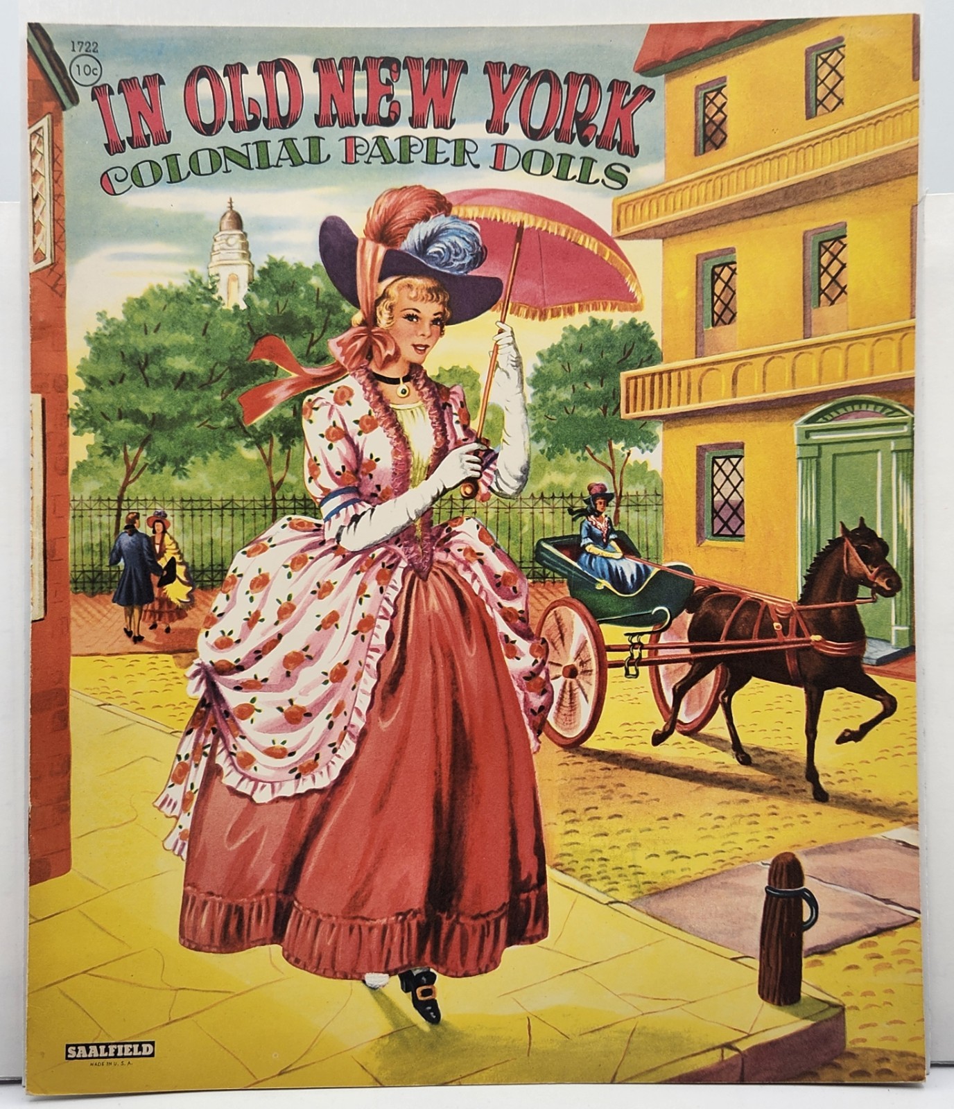 Colonial Paper Dolls in Old New York - Uncut Paper Doll Book - Saalfield c.1957